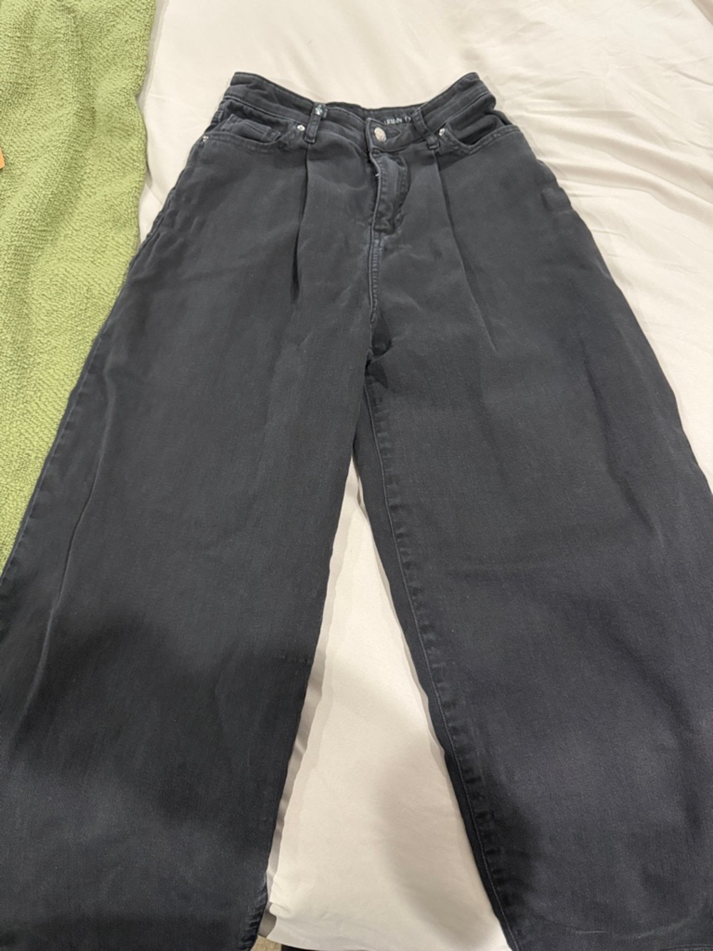 Armani Exchange Black High-Waist Wide Leg Jeans